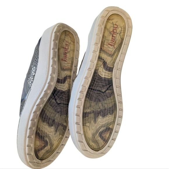 Jambu July silver‎ Leather floral Lazer cut sneaker Loafer shoe size 8 - Picture 10 of 10